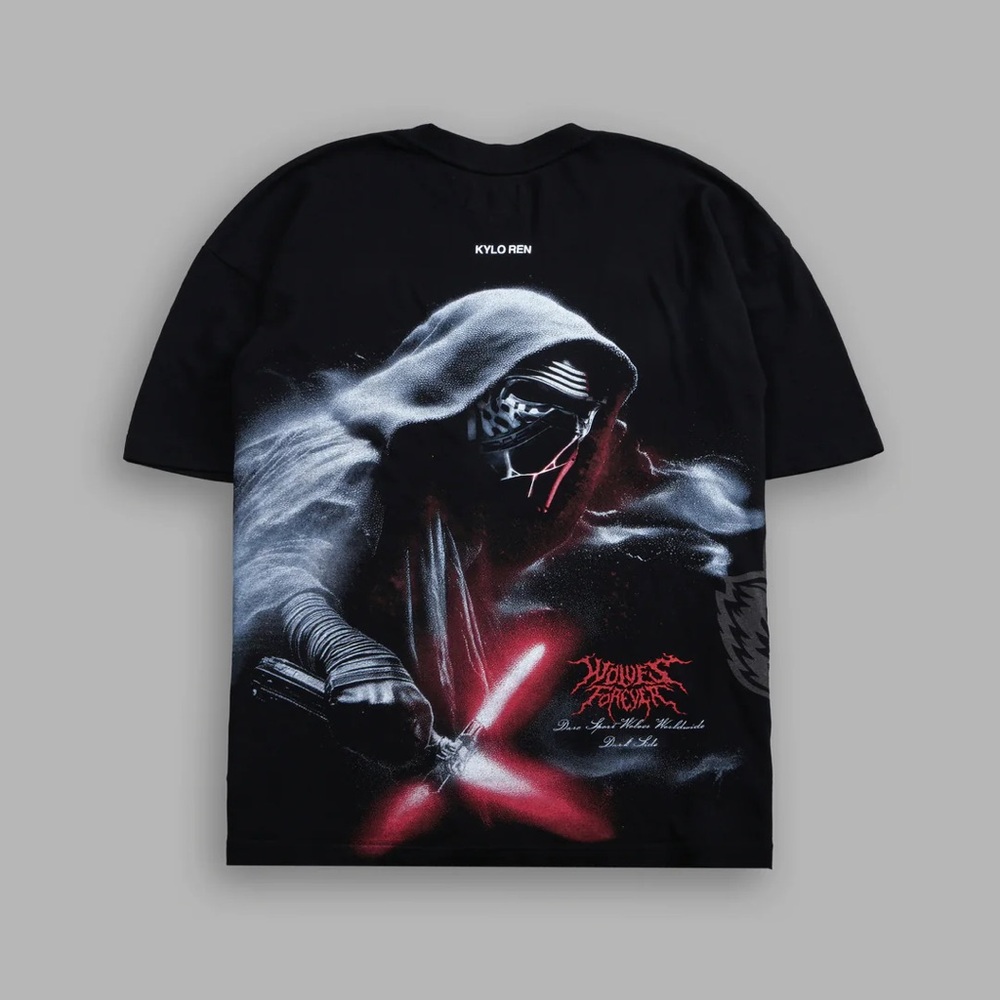 DARK LEGACY "SIDE BY SIDE" SERIES PREMIUM OVERSIZED TEE IN BLACK